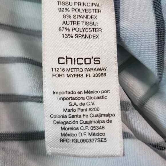 Chico's Zenergy Floral Burnout-Striped Jacket - Chico's 0 = US 4/S - Picture 7 of 12